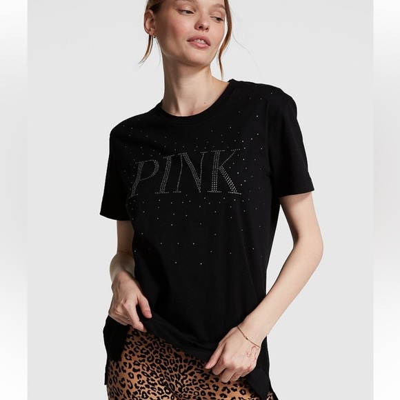 PINK Victoria's Secret Tops - PINK CAMPUS SHORT SLEEVE TEE